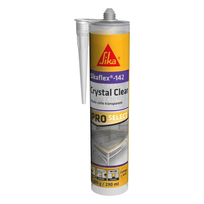 Mastic polymre haute performance Sika Sikaflex 142 Crystal Clear - Collage joi