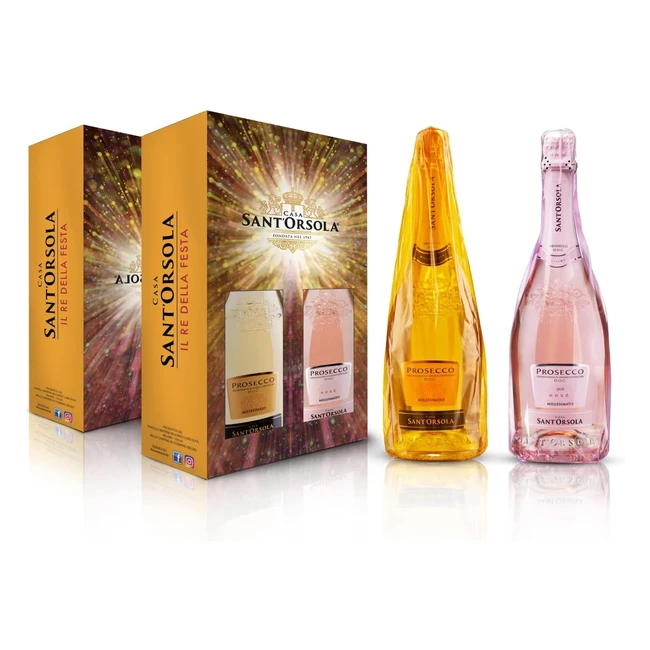 Santorsola Prosecco DOC Millesimato Rosé Schaumwein in Geschenkbox 2x 0,75L - Tradition & Innovation vereint