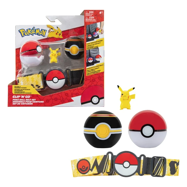 Bandai Pokmon Ceinture Clip N Go 1 Ceinture 1 Pok Ball 1 Luxury Ball et 1 Figu