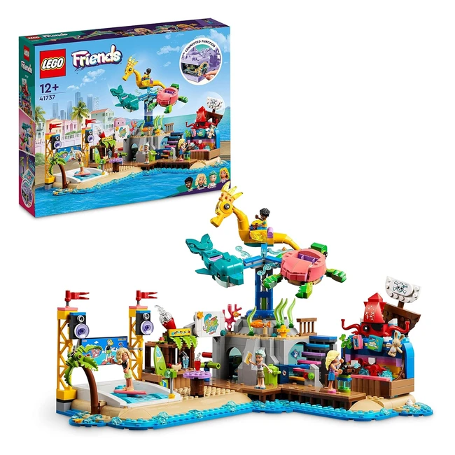 LEGO Friends Beach Amusement Park Fun Fair 41737 - Advanced Building Set with Technic Elements - Toys for 12+ Year Olds