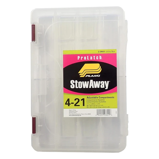 Plano 2360100 Stowaway Fino con Divisores Ajustables Transparente Talla Única