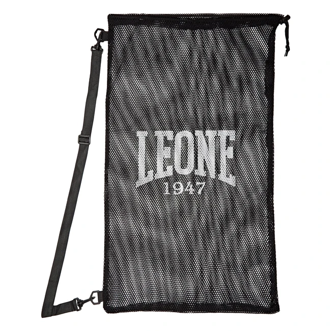 Leone 1947 Mesh Bag Sports Bag Black - Breathable Crossbody Boxing Bag