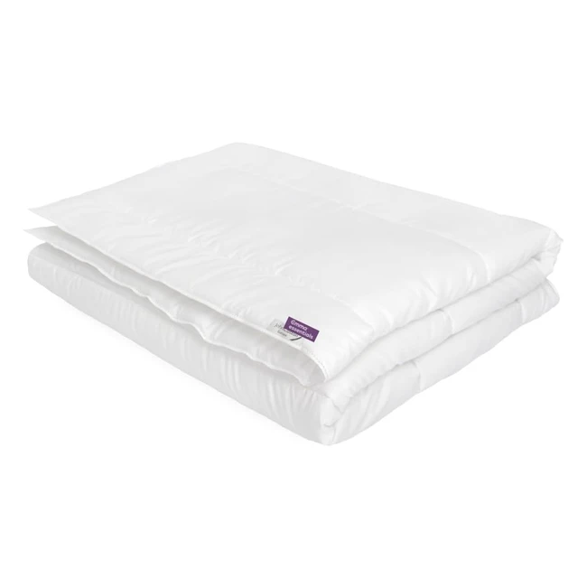 Couette Emma 240x220 cm Respirante et Lavable Microfibre Blanc