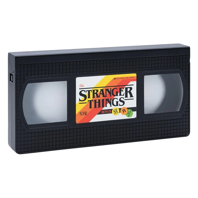 Lampe Paladone Stranger Things VHS Logo - Décoration Geek - Réplique VHS - Logo Stranger Things - Lumière Rouge