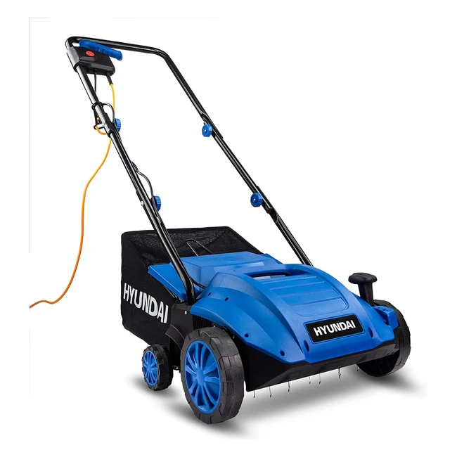 Hyundai 1500W 32cm Electric Lawn Scarifier Aerator Lawn Rake 320mm Working Width