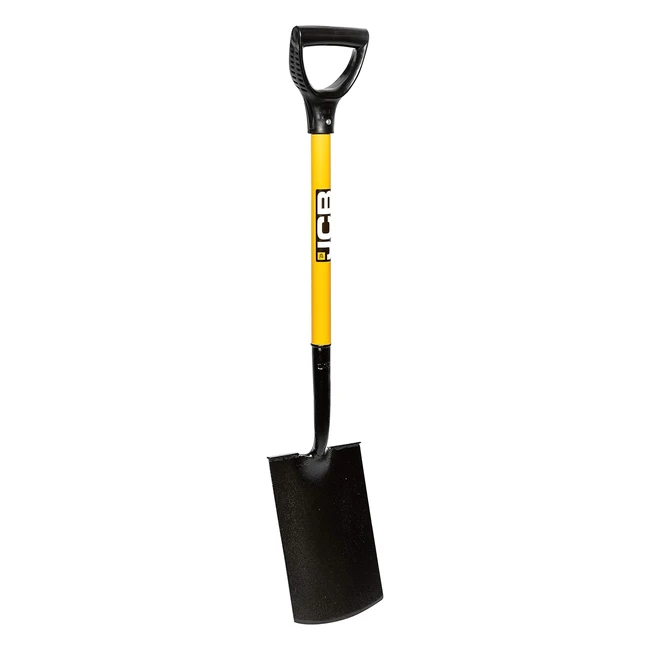 JCB Professional Metal Shovel and Spade - Heavy Duty Long Handle Construction Site and Garden Tools
