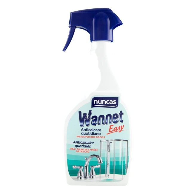 Detergente Anticalcare Nuncas Wannet Easy 500ml - Pulizia Delicata e Brillantezza Immediata