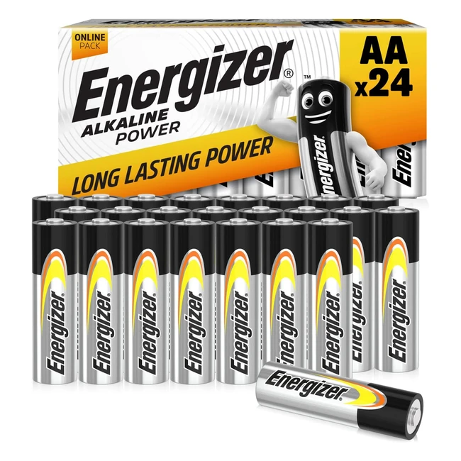 Energizer AA Batterien Alkaline Power Pack von 24 - Langlebige und sichere Energ