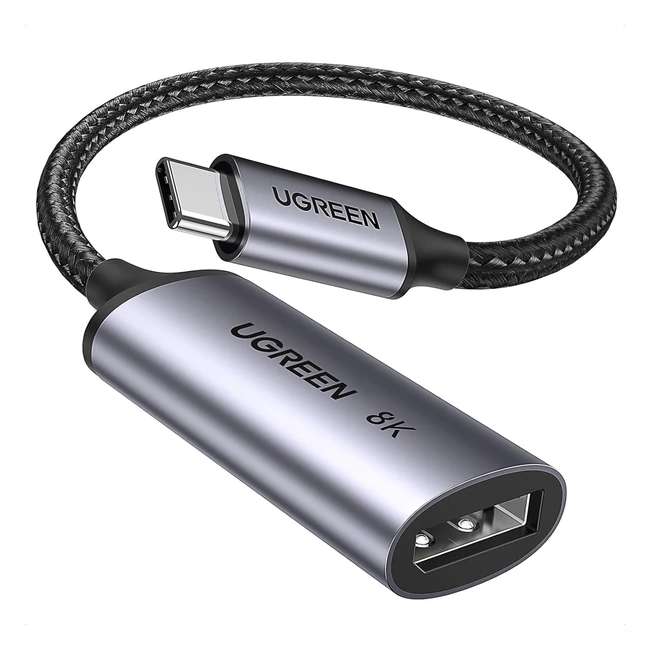 UGREEN Adaptateur USB C vers DP14 8K 60Hz 4K 240Hz Thunderbolt DisplayPort HDR VRR Dolby - Macbook Pro Air Dell XPS HP Envy iPad Pro Air 5 Surface Go Galaxy S24 Note 20