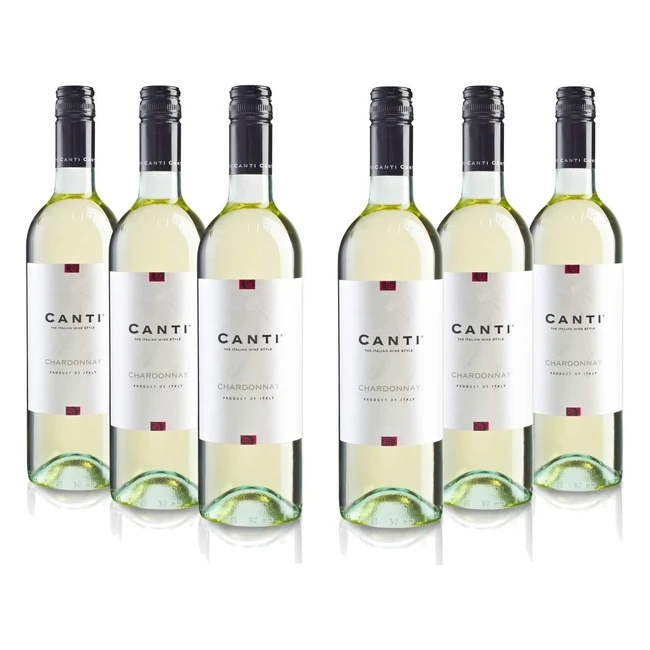 Canti Chardonnay Italienischer Weißwein Trocken 6x075L - 6 Stück 1er Pack
