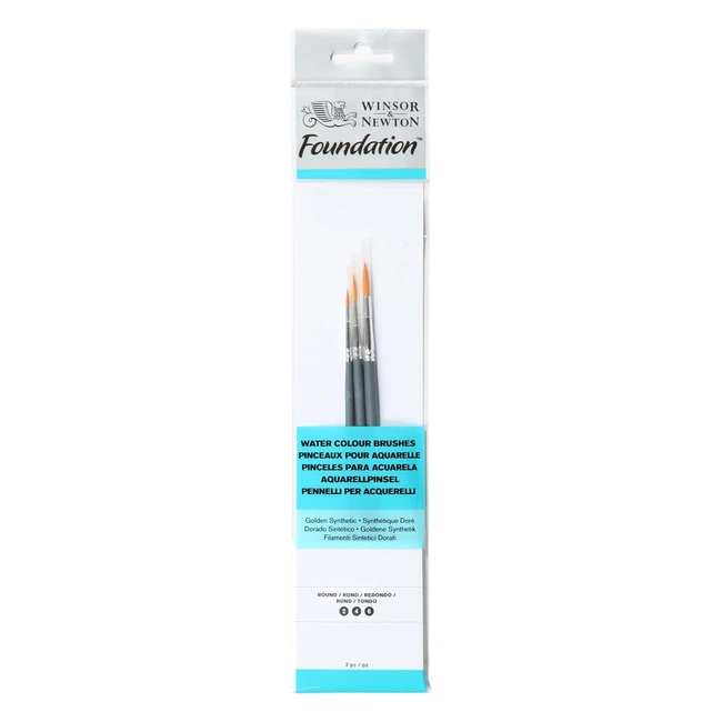 Winsor  Newton Foundation 3 Pennelli Acquarello Round 246 - Alta Qualit