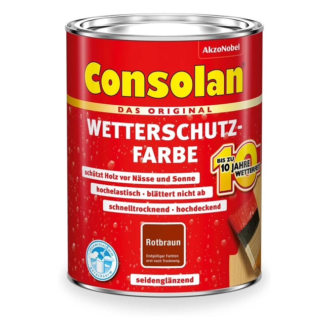 Consolan Wetterschutzfarbe - Extrem elastisch, hohe Deckkraft, seidenmatt - Ref. 123456