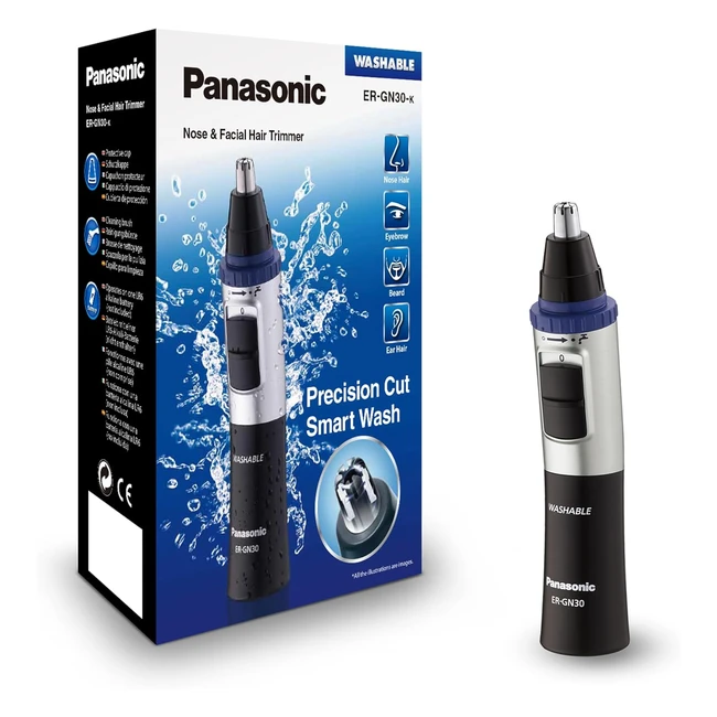 Panasonic Nasenohrhaarschneider ER-GN30K, Batteriebetrieb, hygienisch, sicher