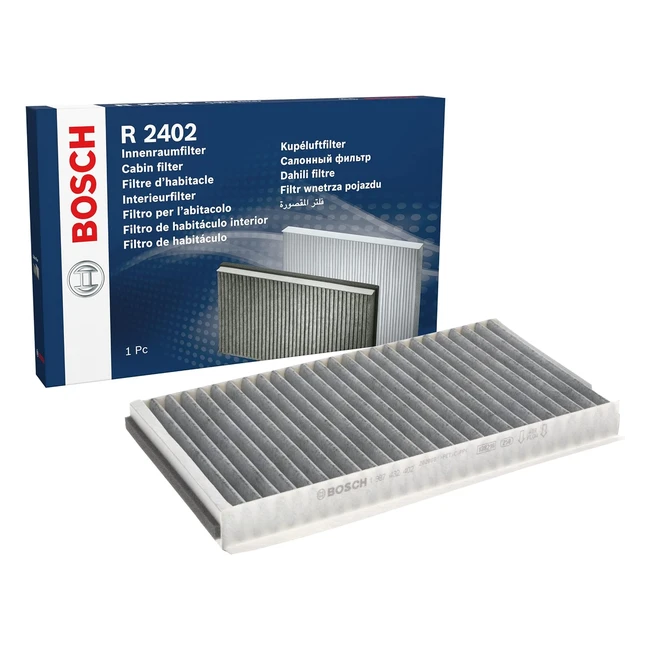 Bosch R2402 Cabin Filter Activated Carbon - Protects from Fine Particles & Noxious Gases