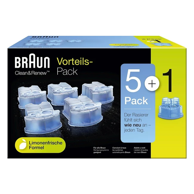 Braun Clean & Renew Reinigungskartuschen 51erpack - Hygienische Reinigung für elektrische Rasierer
