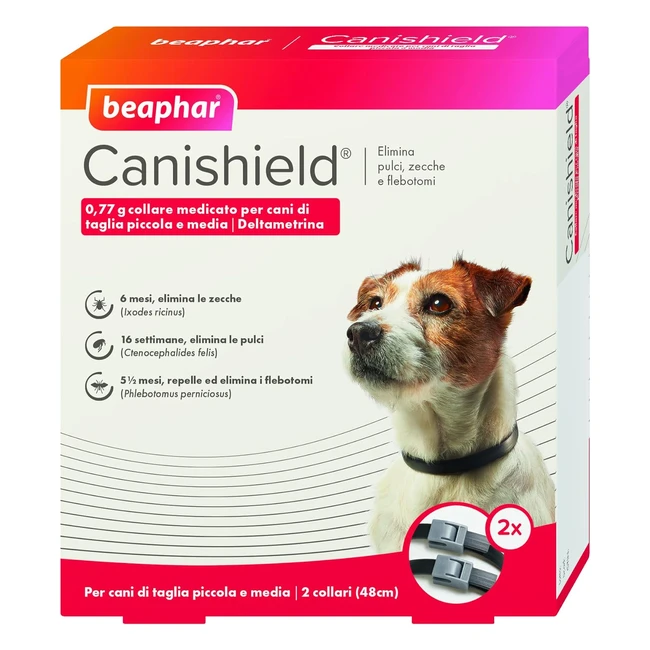 Collare antiparassitario Beaphar Canishield 2 per cani small/medium - 48 cm