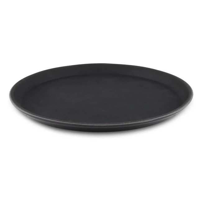 Bandeja Redonda Antideslizante TuffGrip PN1100 27cm Negro - Resistente y Segura