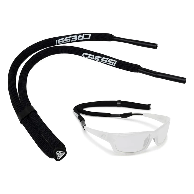 Cressi Unisex Bill Sonnenbrille mit Schwimmender Neopren Brillenband Schwarz Ein
