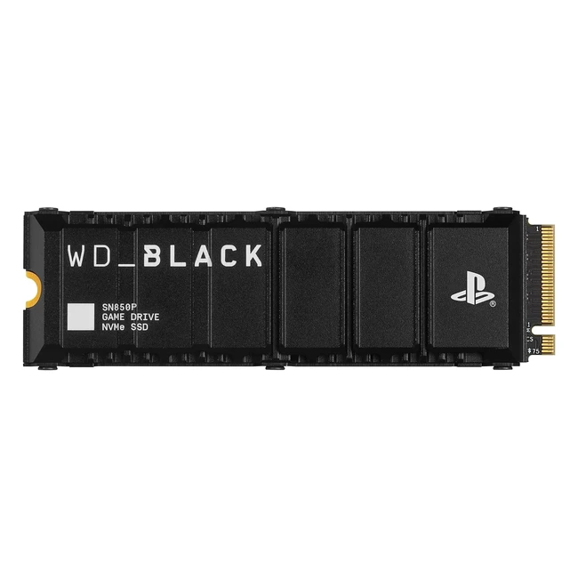 WD_BLACK SN850P 1TB NVMe M.2 SSD - Licencia Oficial PS5 - Hasta 7300 MB/s - Disipador Térmico