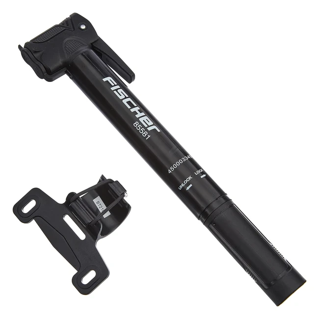 Mini Pompa Fischer Nero Uni - Alta Potenza di Pump - Supporto per Telaio Auto