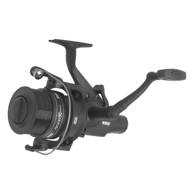 Mitchell Avocet Black Edition Carrete para Carpa y Bagre - Mango Plegable - Incluye Hilo de Pesca