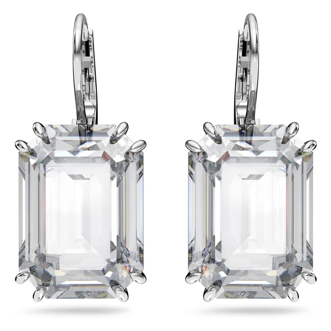 Boucles doreilles Swarovski Millenia - Blanc - Rf12345 - Livraison Gratuite