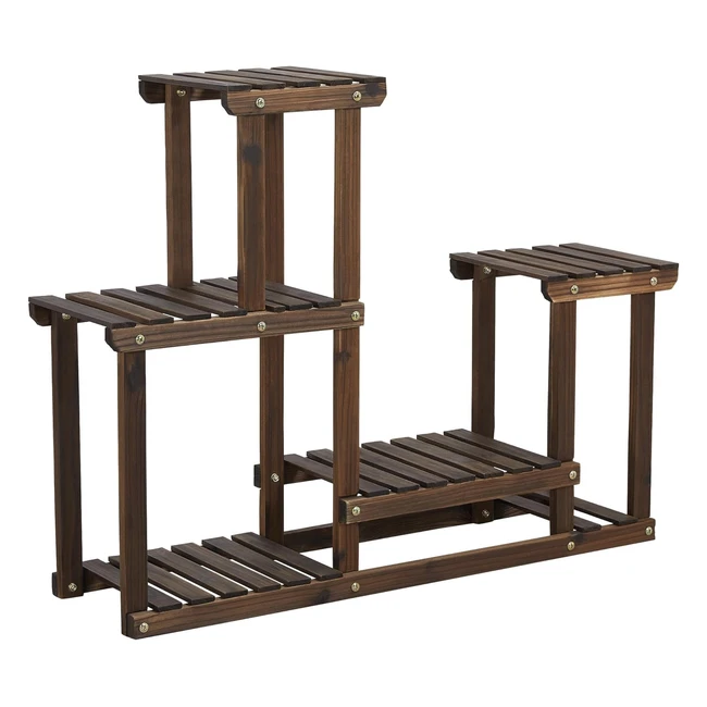 Yaheetech Blumenregal Pflanzenregal mit 4 Ebenen Blumenstnder Garten Pflanzenl