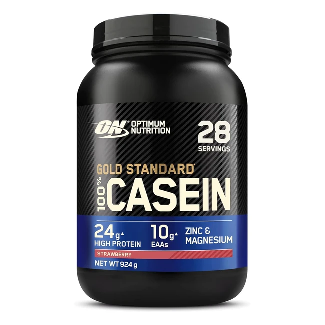 Optimum Nutrition Gold Standard Casein Protein Powder 1058821 - Hochwertiges Protein für Muskelaufbau und Erhalt - 24g Protein pro Portion