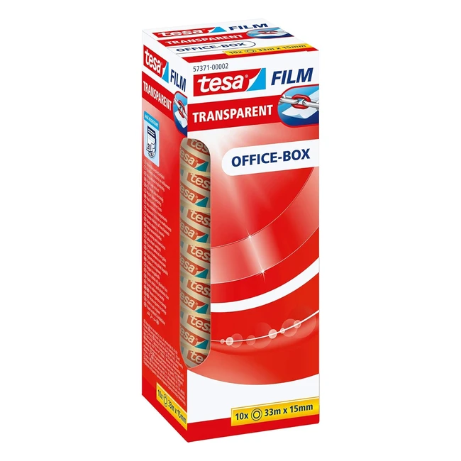 Cinta Autoadhesiva Transparente Tesa 33m x 15mm Resistente al Paso del Tiempo - 