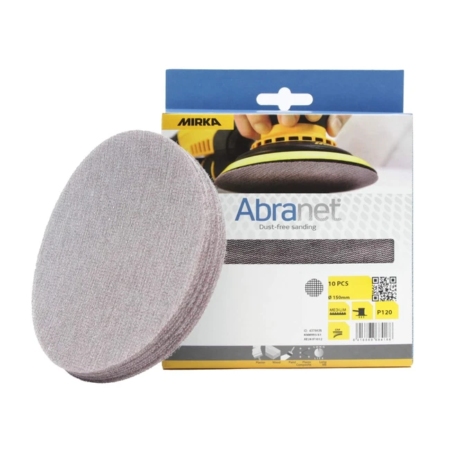 Dischi Abrasivi Mirka Abranet 150mm P120 - 10pz