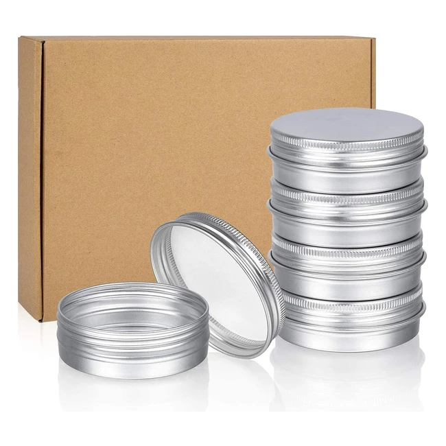 Sopito Aluminum Tin Cans 24pcs 60ml2oz - Small Metal Round Tins