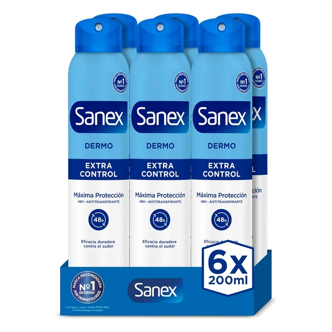 Sanex Dermo Extra Control Desodorante Spray Pack 6 uds x 200 ml - Proteccin 48h