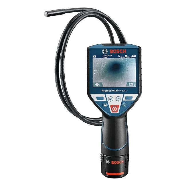 Bosch Professional Inspection Camera GIC 120 C - Cable Length 120 cm - Display 3.5