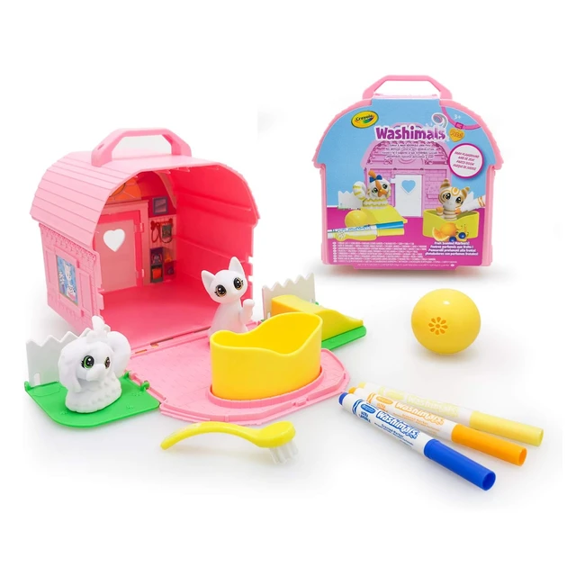 Crayola Washimals Set Parque de Juegos Mascotas para Pintar y Lavar - Apto para Niños +3 Años