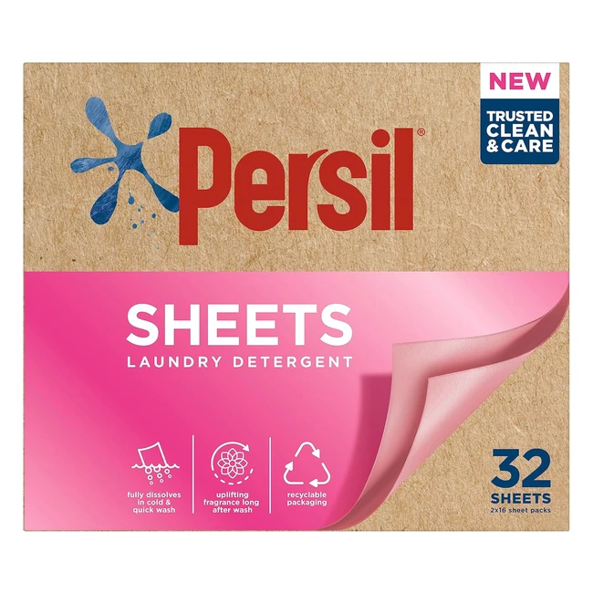 Persil Biodegradable Laundry Detergent Sheets - Easy to Use 32 Sheets