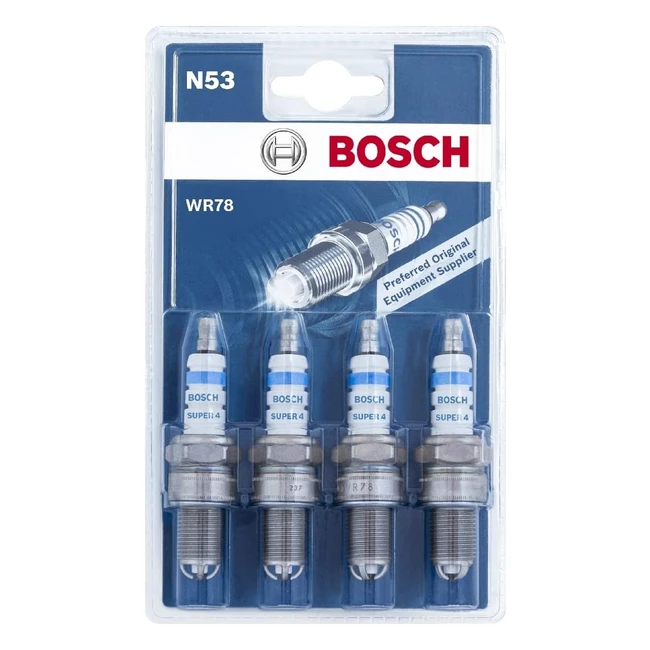 Bougies dallumage Bosch WR78 N53 Super 4 - Jeu de 4