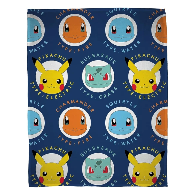 Pokemon Fleece Throw Blanket - Super Soft Warm Throw with Pikachu Design - 100 x 150cm