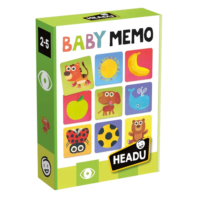 Headu Baby Memo - Gioco Memoria MU23905 - 24 Mesi - Made in Italy