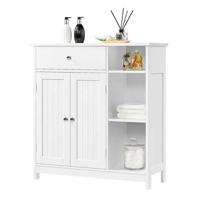 Yaheetech Badezimmerschrank mit Schubladen Tr verstellbare Regale Kommode fr