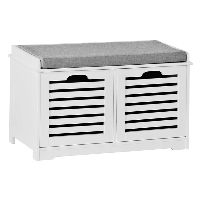 Banc de rangement SoBuy FSR23KW avec coussin rembourr et 2 cubes - Meuble den