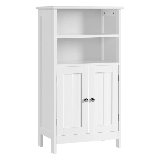 Yaheetech Badezimmerschrank Küchenschrank mit Doppeltür und verstellbarem Regal Badezimmerschrank Sideboard Wohnzimmer Flur weiß 50 x 30 x 925 cm