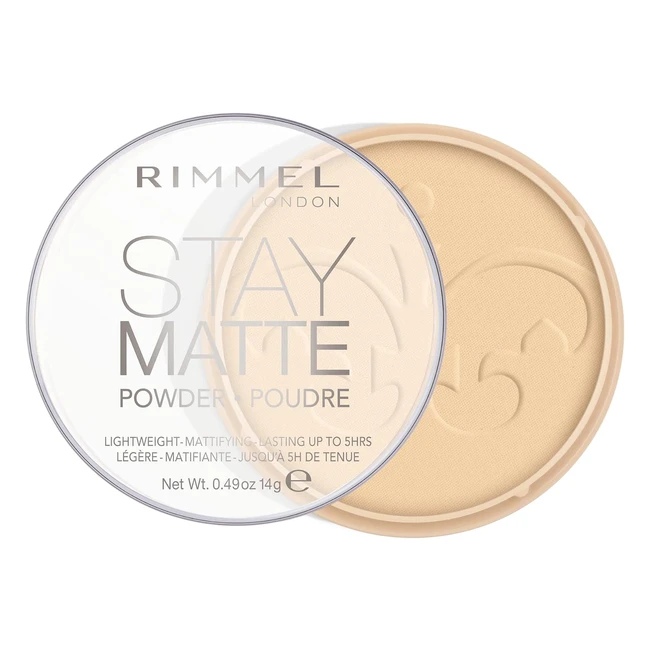 Rimmel Stay Matte Pressed Powder Transparent 14g - Mattifying Formula Longlasti