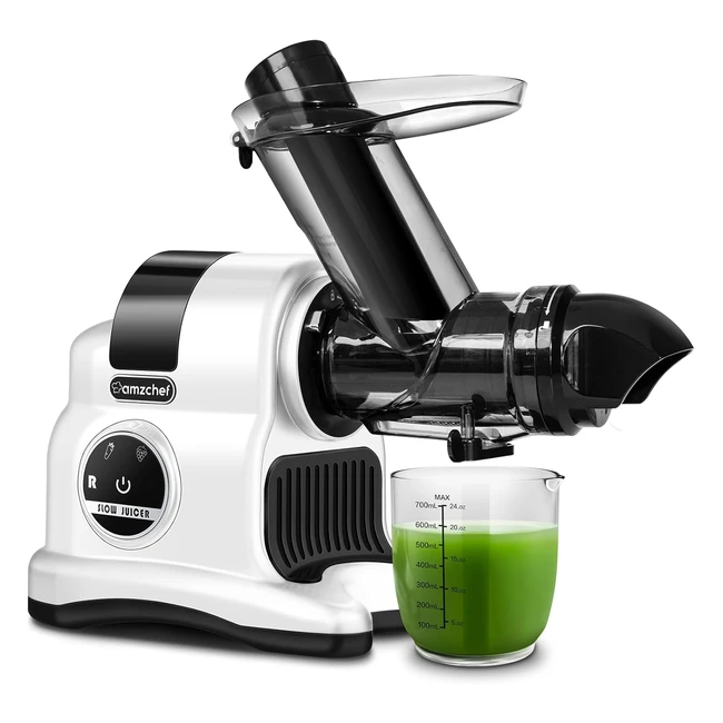 Exprimidor Amzchef 80mm con 2 Velocidades y Funcin de Rebobinado - Blanco
