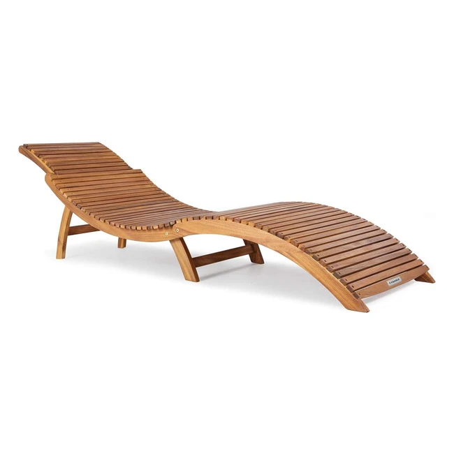 Casaria Sonnenliege klappbar Holz FSC-zertifiziert 320kg belastbar Tragegriff Kofferfunktion Akazie