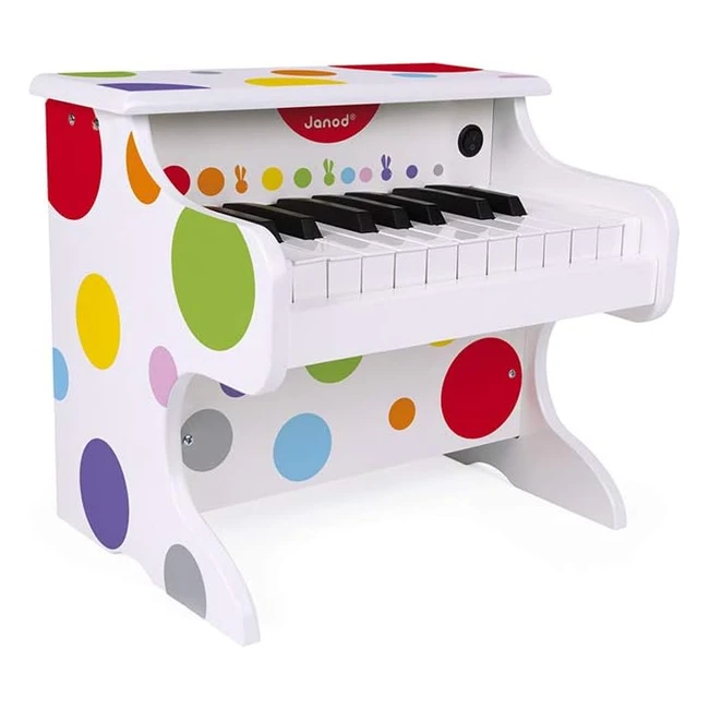 Piano de madera Janod Confetti para niños desde los 3 años J07618