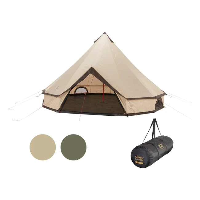 Grand Canyon Indiana Rund-Pyramiden-Zelt für 8 Personen - Camping & Glamping - Ø 400 cm