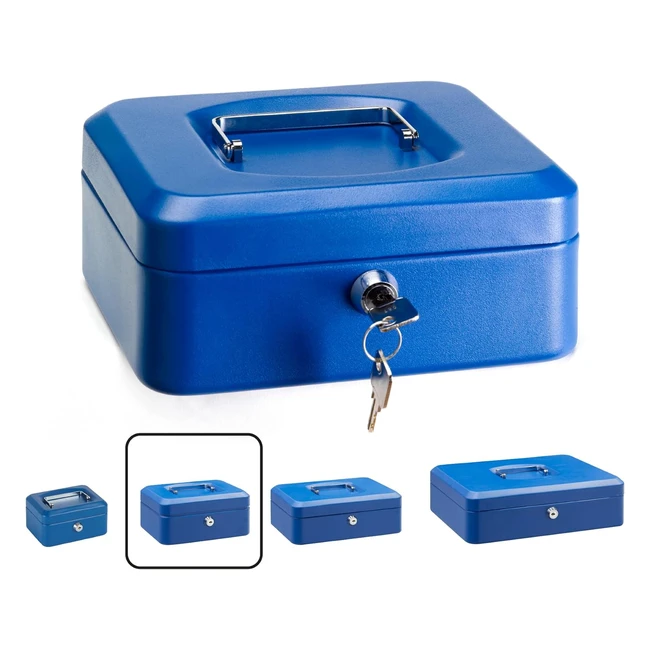 Caja Caudales Arregui Elegant C9225 - Seguridad y Transporte de Dinero - Caja Fuerte Portátil 20cm Ancho - Azul