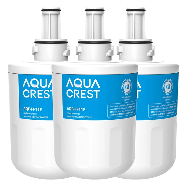 Aqua Crest DA2900003F Fridge Water Filter | Samsung Compatible | NSF Certified | 300 Gallons | Easy Replacement