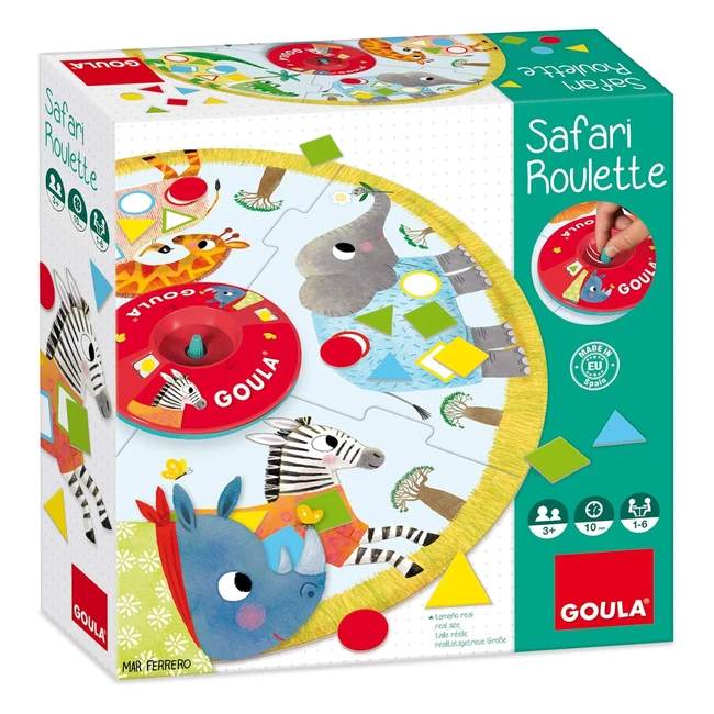 Goula Safari Roulette 53156 - Completa il tuo animale con forme geometriche