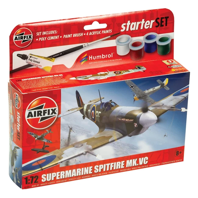 Airfix A55001 Small Beginners Gift Set Supermarine Spitfire MKVC Multicolor 131m